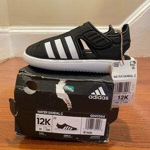 New with tags - Adidas water sandal black/white size 12